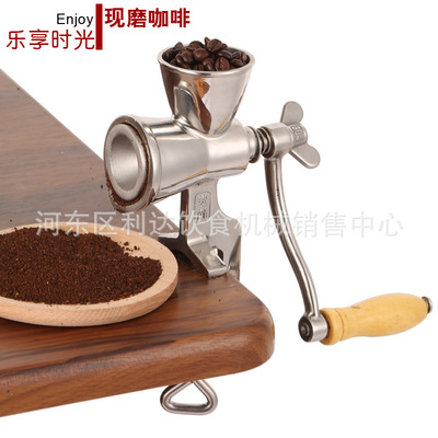 包邮304不锈钢手动磨豆机手摇咖啡豆研磨机家用磨粉机咖啡机鸟食|ms