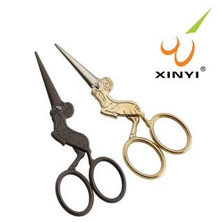 新毅剪刀 羊型剪 十二生肖剪刀镀钛复古剪刀绣花手工剪迷你小剪刀