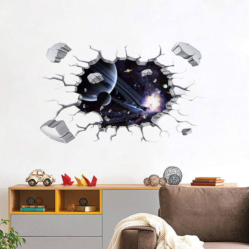 New Simple Fashion Spaceship Ground Stickers display picture 4