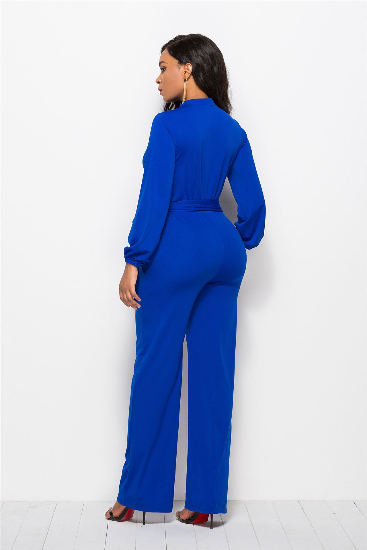 solid color wide-leg jumpsuit NSLM30294