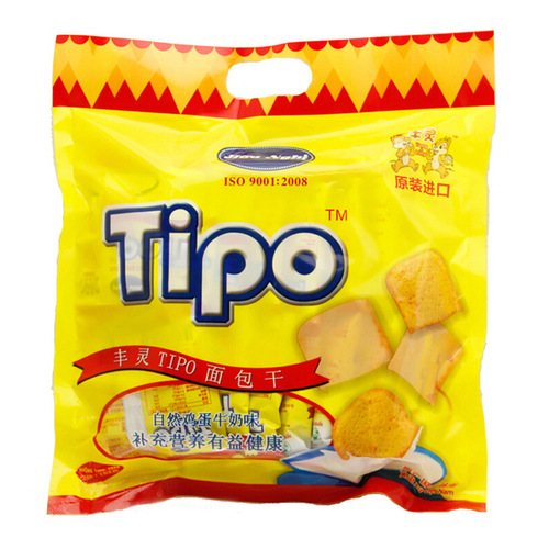 Vietnam imported food Fengling Tipo rusks 300g snacks ready-to-eat meal replacement milk flavor wholesale
