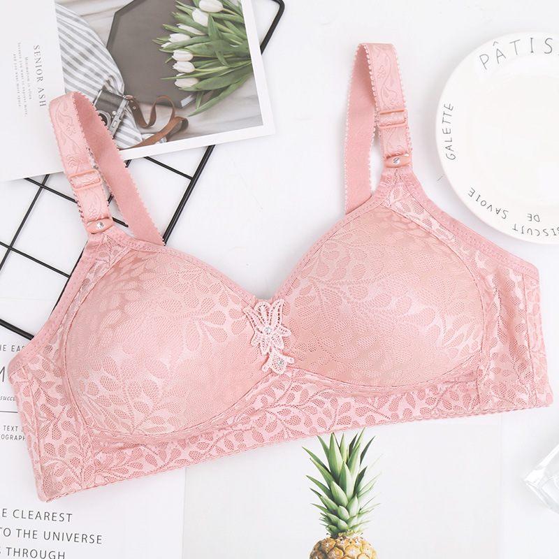 Sexy Thin Fashionable Women's Bra Adjustable Bra No Steel Ring Comfortable Gathering Massage Granules