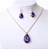 Crystal, zirconium, pendant, necklace and earrings, set, accessory, sweater, Aliexpress, European style, with gem