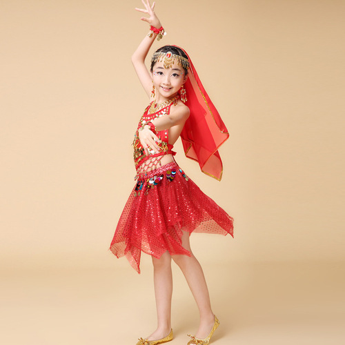 New Children's Indian Dance Costumes for Children's Day, Belly Dance Girls' Performance Costumes, Tianzhu Girls' Performance Costumes