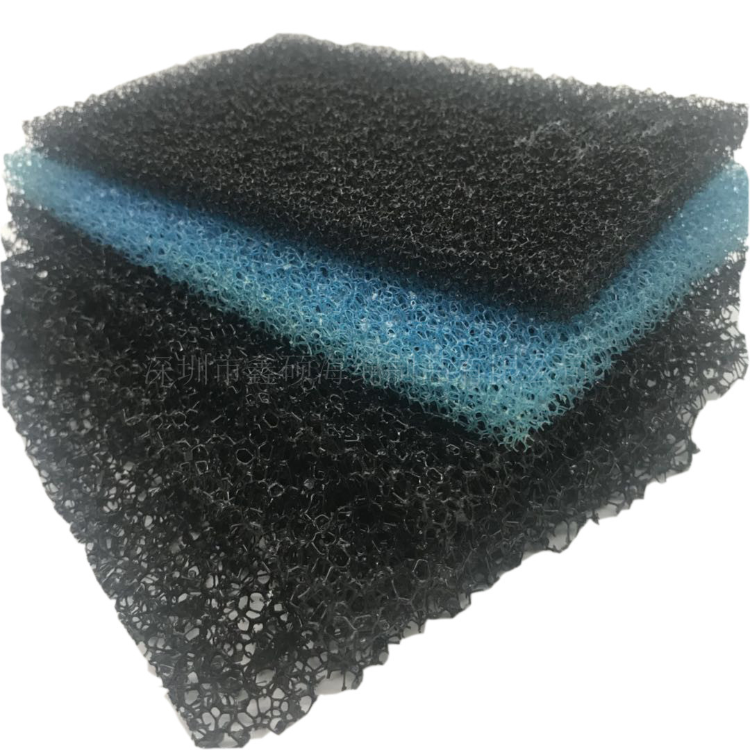 加厚鱼缸生化棉4mm净水黑色生化棉水族箱过滤棉绿色海棉过滤棉