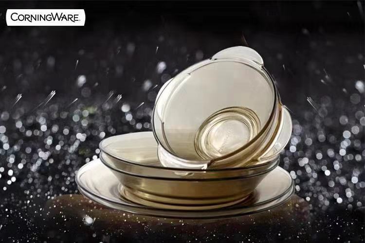 Corning pyrex Corning Tableware Household Glass Dishes Plate Glass Tableware Set of 6