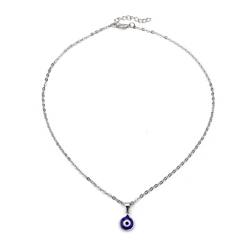 Unique Evil Eye Pendant Necklace With Black Wax Cord For Men_voghion.com