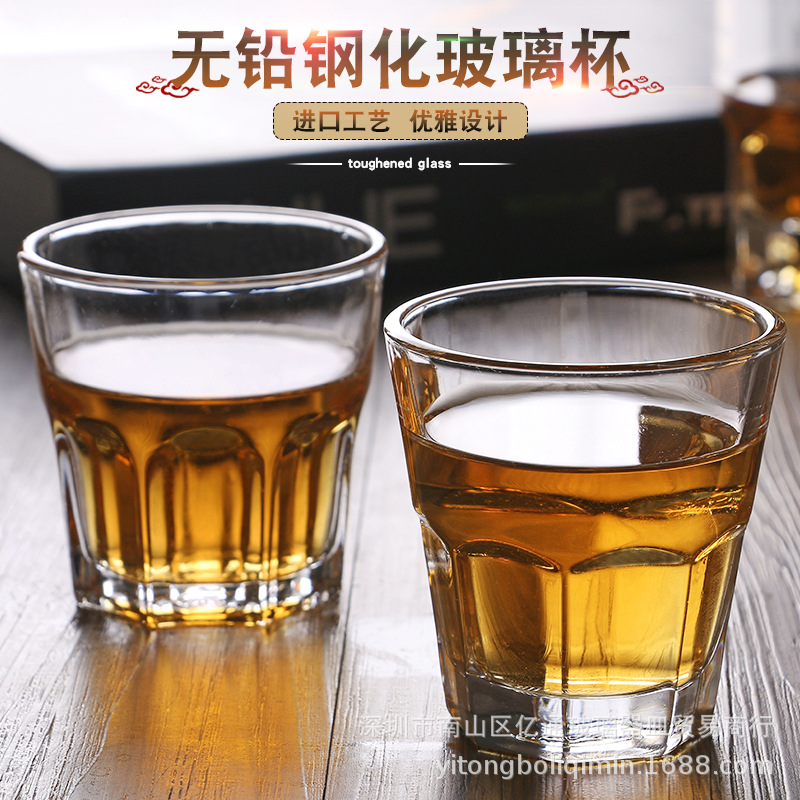 Manufactor Direct selling Toughened glass Beer mug household bar glass Square Star anise ktv Whisky Yang glasses