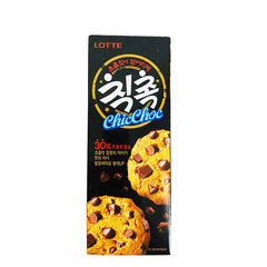 韓國進口零食 LOTTE樂天巧克力曲奇甜餅乾120g早餐辦公室小零食品