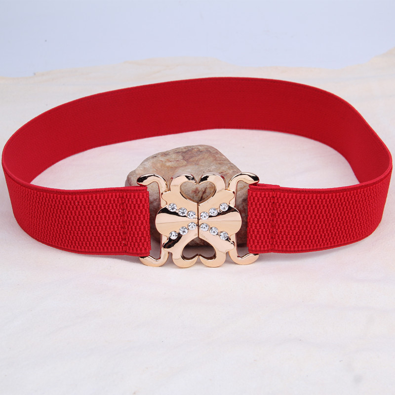 Versatile Elastic Corset Belt For Women With Rhinestone Buckle_voghion.com