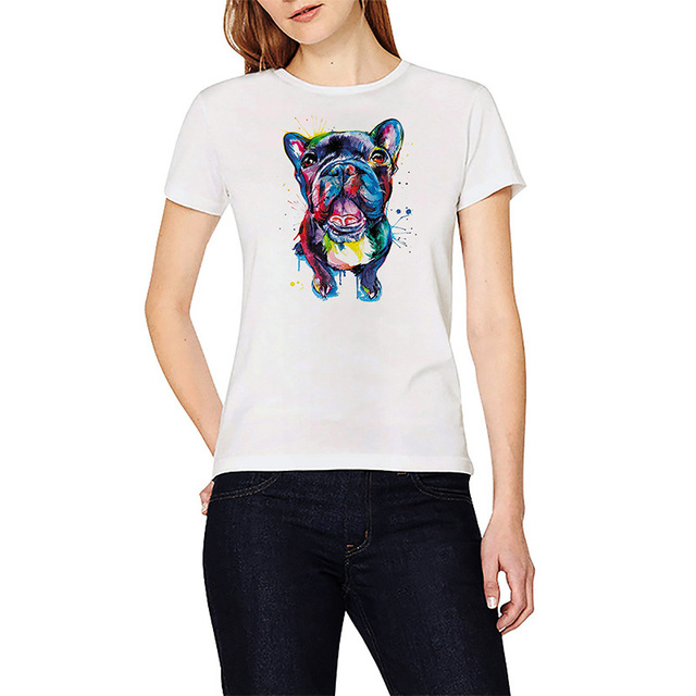 New Couple Creative Dog Digital Printed T-shirt Men’s Shirt