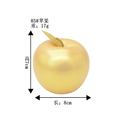 Factory Direct Sale Simulation Fruits and Vegetables Early Education Photography Props Window Display Fake Gold Apple 85# Silver Apple