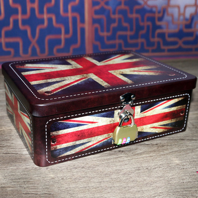 喜久久 马口铁盒包装盒大号带锁私密收纳盒送密码锁 可订做 现货|ms