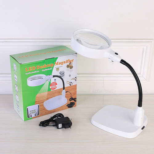 10 times 120mm 6 LED lights plug-in maintenance reading identification lighting workshop work desk lamp magnifying glass