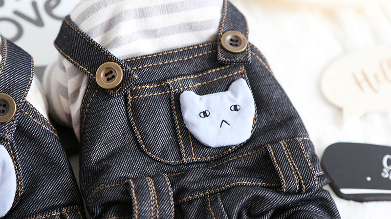 怎么了牛仔背带四脚衣