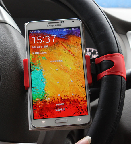 Car steering wheel mobile phone holder navigation rack car mobile phone holder universal multi-functional creative mobile phone holder