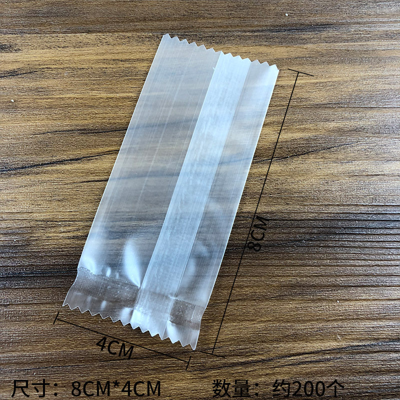 Engrosado hornear bolsa de embalaje de caramelo turrón hecho a mano bolsa de embalaje caramelo de papel bolsa de caramelo helado translúcido máquina sello bolsa