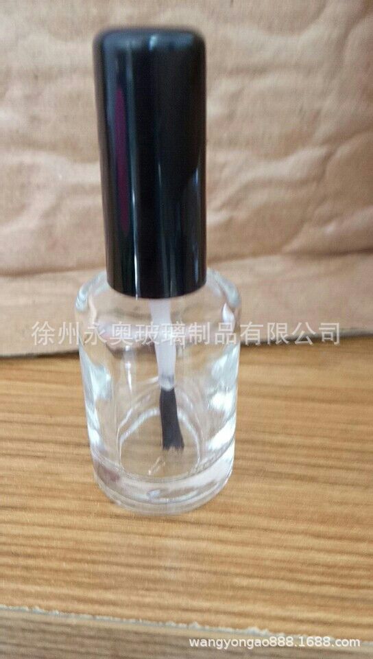 批发玻璃瓶 圆形指甲油瓶子 5ml玻璃指甲油空瓶   15ml指甲油瓶