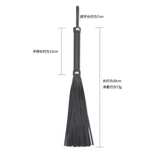 Wholesale whips, black leather short whips with silver nails, black plush simulated leather loose whips, whip props and health care products