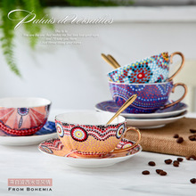 輕奢咖啡杯套裝歐式小奢華骨瓷英式下午茶茶具茶杯子復古花茶杯