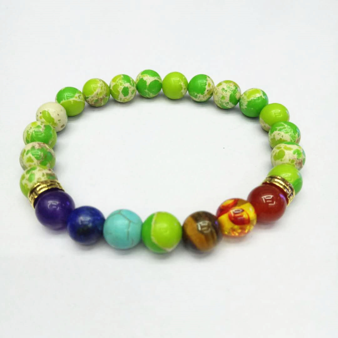 Factory direct sales of Seven Chakra King Stone Bracelet, yoga energy bracelet, Natural stone combination bracelet, a bestseller in Europe and America detail image 9