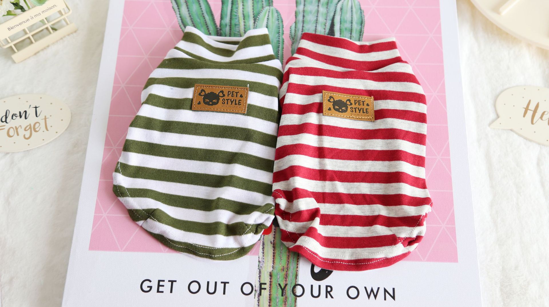 七色宽条纹打底衫