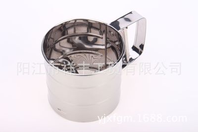 烘焙工具 不锈钢半自动手持式面粉筛 小号粉筛 手压式面粉筛网子|ms