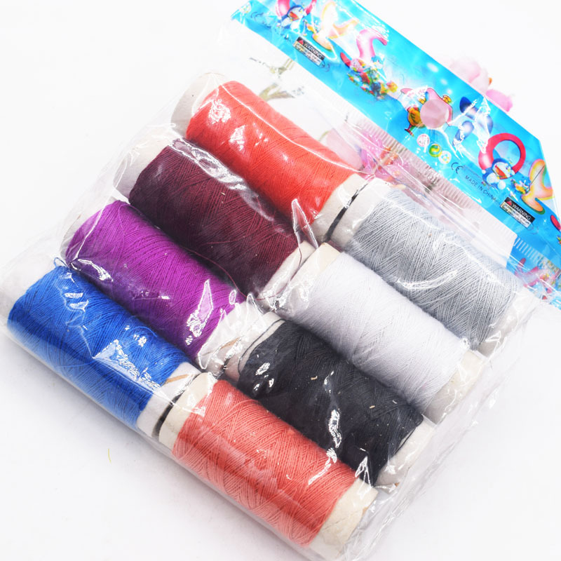 缝纫线八只线彩线家用线多彩线补衣线缝被线一元店两元店货源批發|ru