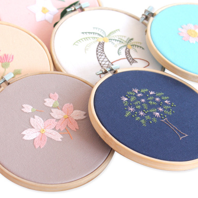 originality manual gift Embroidery diy Material package Northern Europe fresh Dimensional embroidery Flower Botany Embroidery Kit