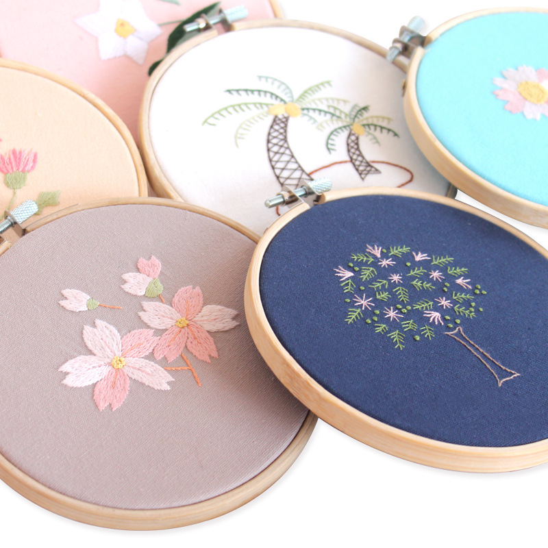 originality manual gift Embroidery diy Material package Northern Europe fresh Dimensional embroidery Flower Botany Embroidery Kit