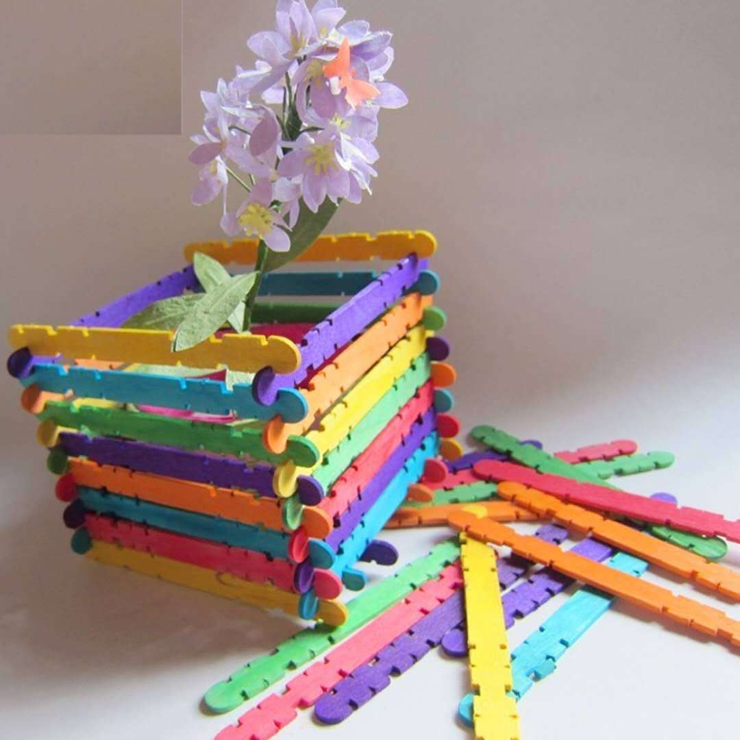 雪糕棒鞦韆兒童手工diy材料幼兒園製作相框冰棒棍木棒棍模型材料