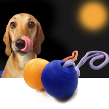 新品耐咬護牙寵物玩具  浮水訓練拉力圓球狗狗用品EVA拋接寵物球
