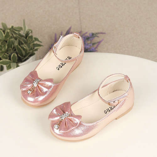 Children's Shoes New Product  Spring and Autumn Casual Fashion Girls Princess Shoes Cute Bow Leather Shoes Support Overseas Dropshipping
