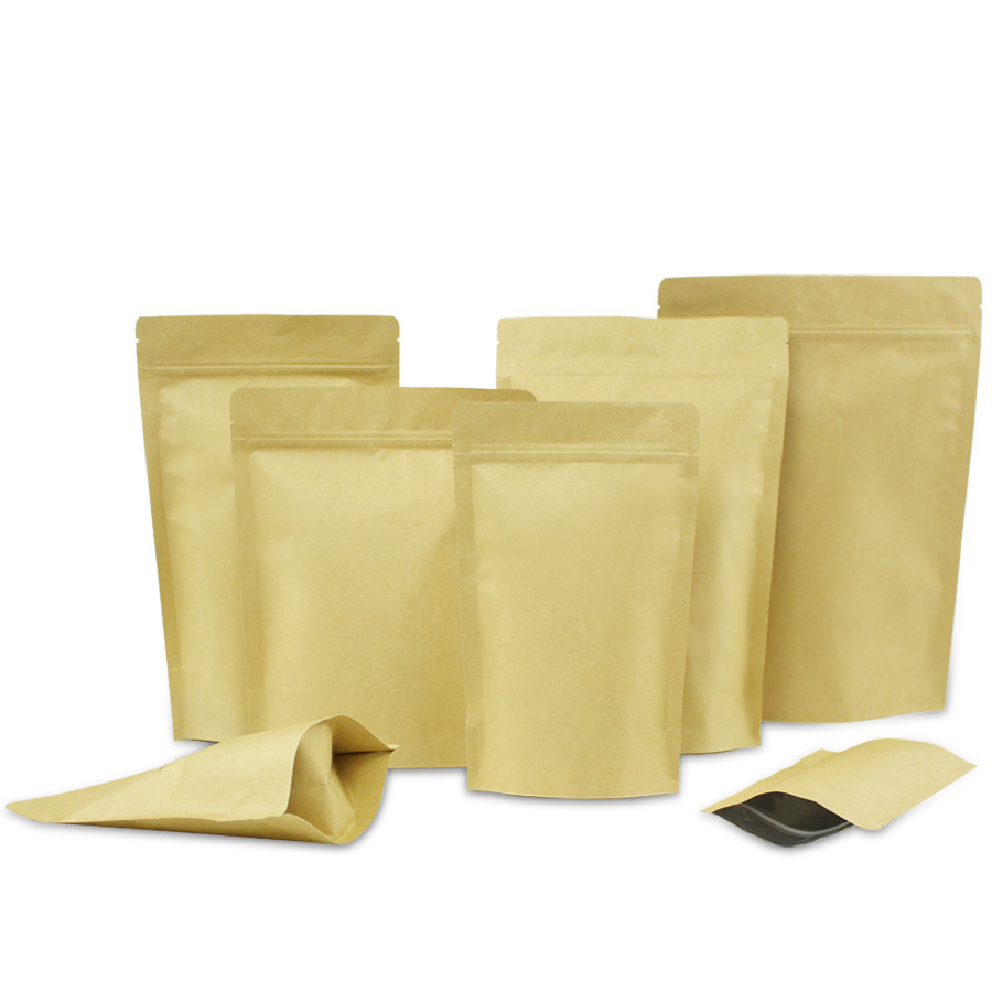 圆角高清开窗牛皮纸袋自立自封袋茶叶袋干果包装袋批发定制|ms