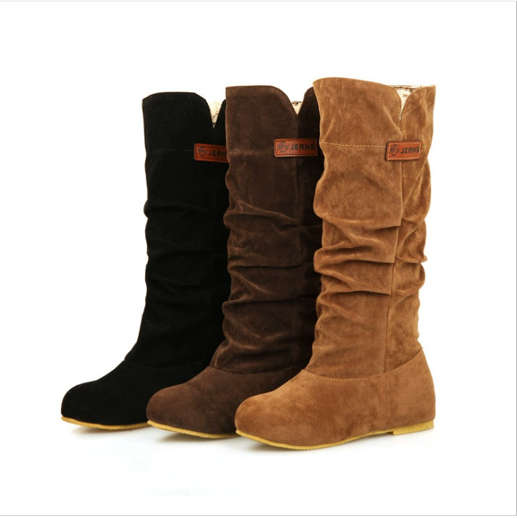 Снежные сапоги средней длины, полые сапоги, женская обувь больших размеров