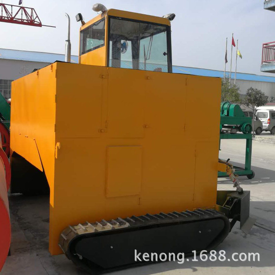 郑州科农厂家 鸡粪有机肥轮式发酵翻抛机 自走式翻堆机多少钱一台