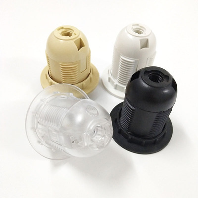 e27灯头E27全牙卡式灯座 卡式灯头 塑料灯座 CE认证e27塑料灯头|ms