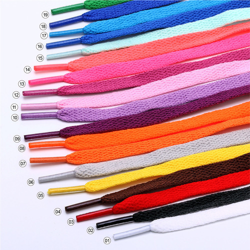 10pcs colorful 8 mm single flat  shoes LACES for white shoe general sports leisure mountaineering basketball shoe LACES