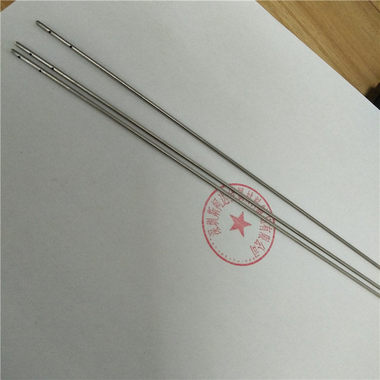 吸旨针不锈钢圆头管加工毛细管打圆孔品字孔 椭圆孔定制吸旨针