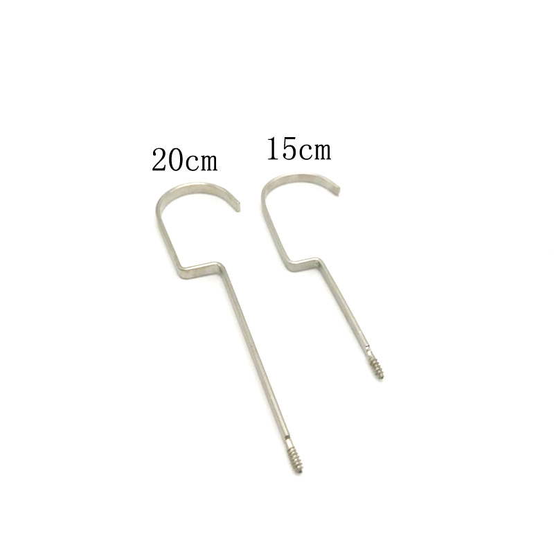 服装店衣架扁钩 木衣架10cm 15cm20cm加长珍珠镍扁钩衣架配件批发