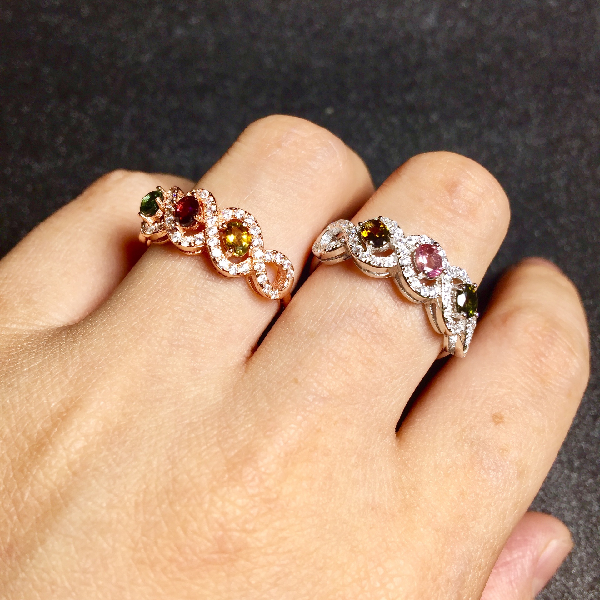 Simple Style Oval Flower Sterling Silver Inlay Natural Stone Rings 1 Piece