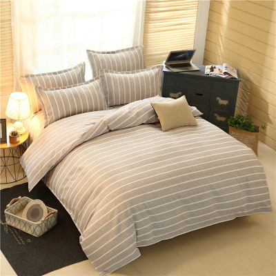 2018南通家纺秋季新款简约床单四件套 个性时尚床品4件套