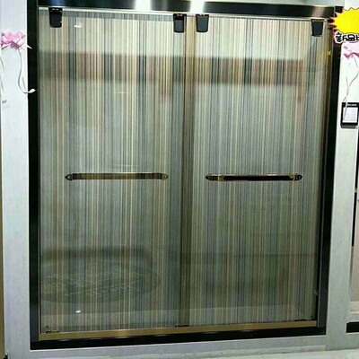 厂家直销夹胶玻璃淋浴房扇弧形夹丝双活动移门双钢化钻石淋浴房|ms