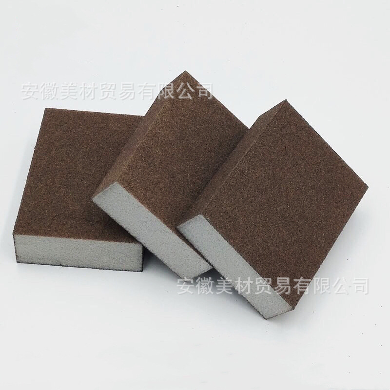 厂家直销金刚砂海绵磨块 厨房清洁海绵砂块 除垢打磨抛光磨砂块|ms