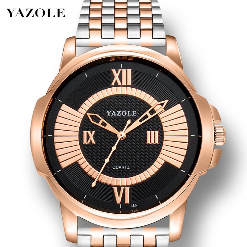 Yazole386 Quartz Rose Gold Fashion Men's Watches Wholesale Men's Watches Geneva Watch Waterproof