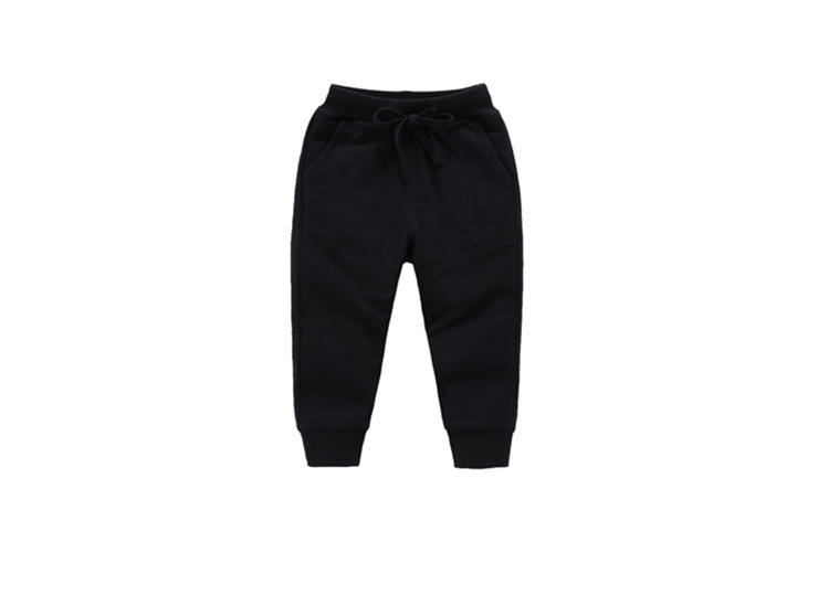 Casual Sports Solid Color Cotton Spandex Boys Pants display picture 4