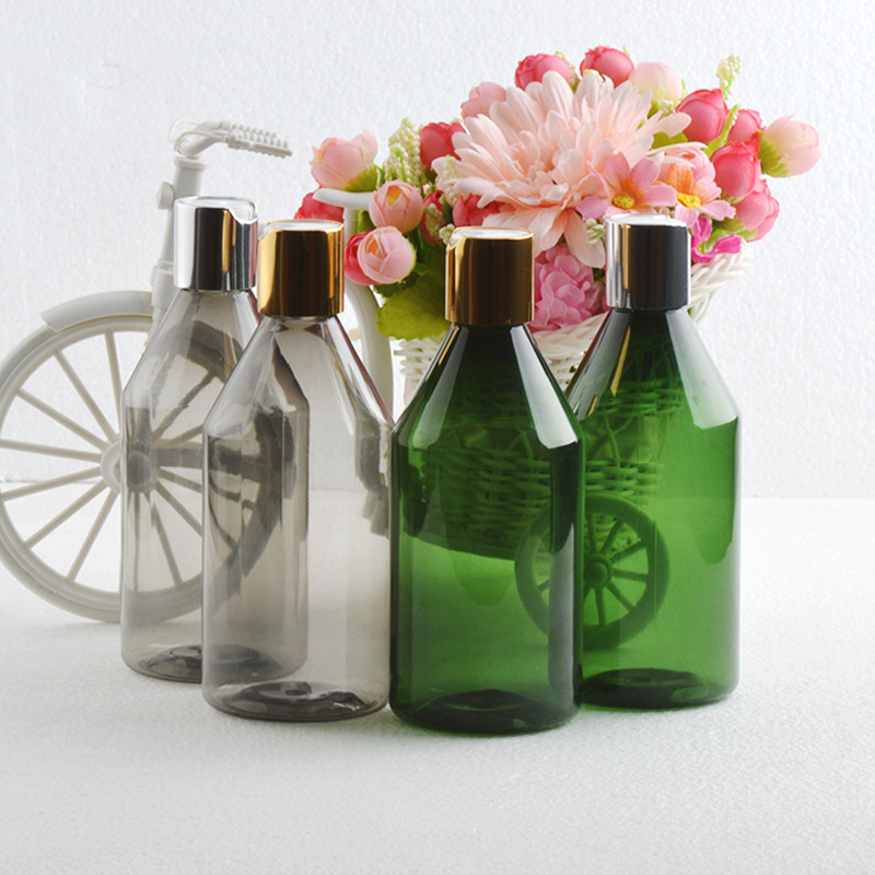 300ml毫升大斜肩瓶千秋盖瓶旅行分装瓶乳液分装千秋盖塑料瓶 空瓶