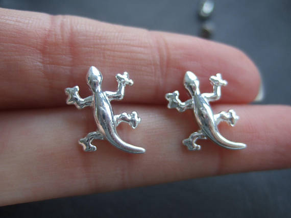 Insect Little Gecko Lizard Ear Studs Chameleon Ear Studs display picture 20