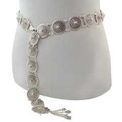 Runqiao Jewelry New Fashion Dance Waist Chain European and American Retro Gyro Flower Punk Body Chain Factory Direct Sales