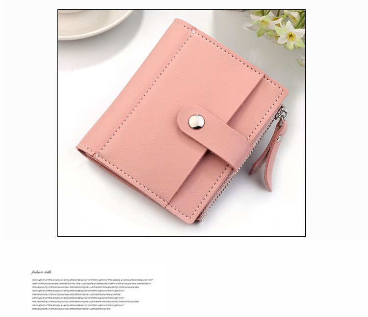 New Women's Wallet Short Driver's License Wallet Korean Coin Purse Female Mini Button Bag Wholesale display picture 16